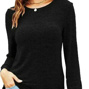 NWT: Women's Long Sleeve Back Crewneck Sweater- 2XL